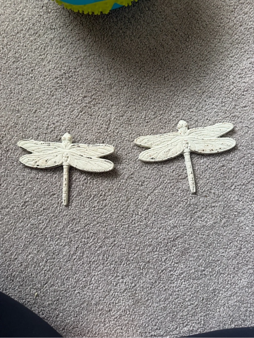 2 Decorative Dragonfly Wall Hooks Vintage Style Cast Iron Dragonfly Wall Décor